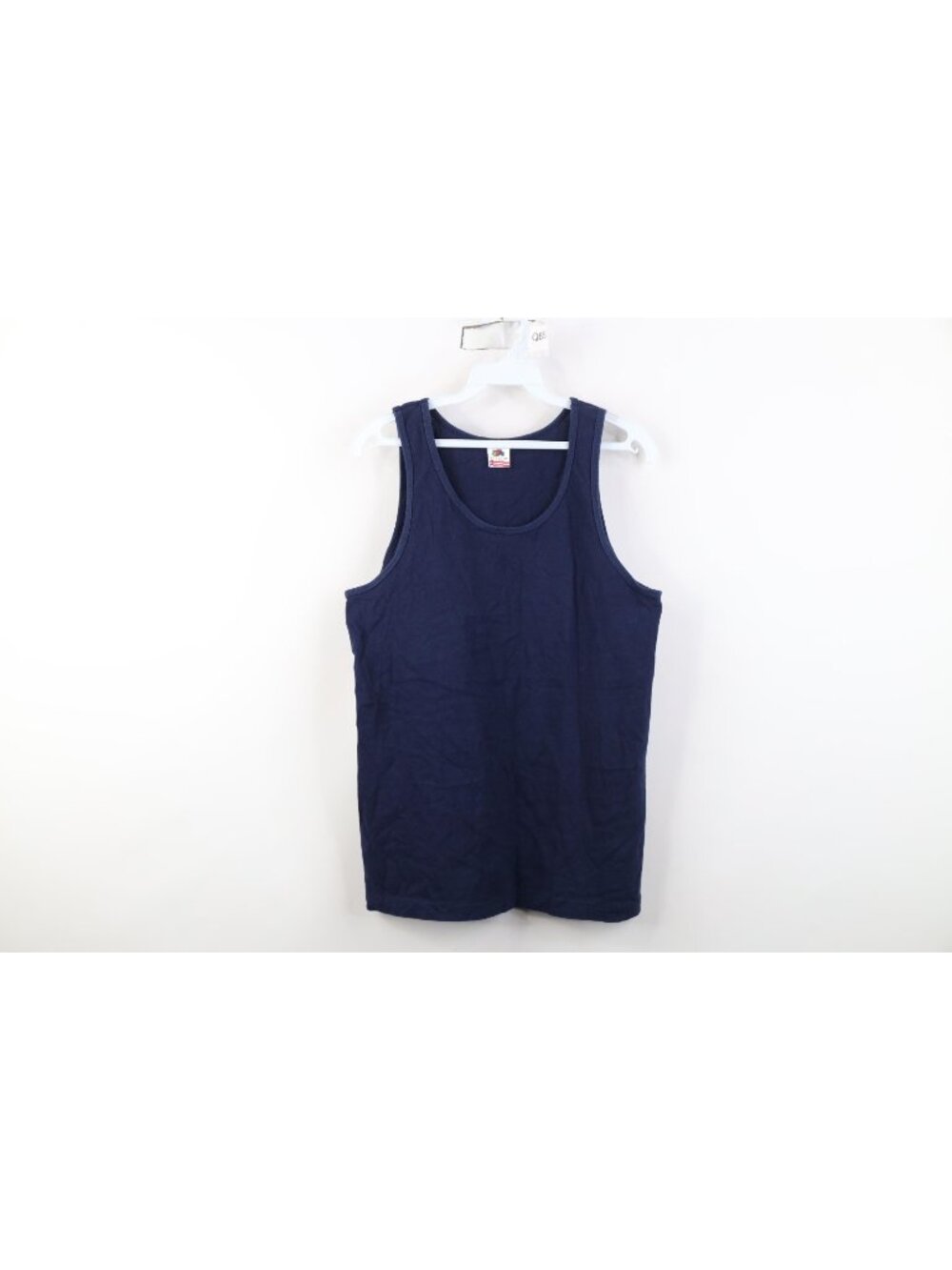 Vintage 90s Streetwear Mens Small Faded Blank Cotton Tank Top T-Shirt Blue USA